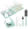 Baby Bottle Brush Set, 6-in-1 Travel Bottle Cleaning Kit with Silicone Bottle Brush, Nipple & Straw Brush, Soap Dispenser, Drying Rack & Storage Box – Compact Baby Essential for Home & On-The-Go