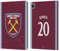 Head Case Designs Offizielle West Ham United FC Jarrod Bowen 2023/24 Spieler Home Kit Leder-Wallet-Hülle Kompatibel mit Apple iPad Pro 12.9 2020/2021/2022