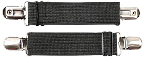 Doiyislem Fixateurs de Bas de Pantalon,2 Pièces Réglables Pinces d'Étrier - Bretelles Anti-Dérapantes Unisexe pour Bottes | Randonnée Motocyclisme Pêche Camping