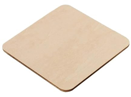 Unbearbeitete Holzplatten Unfertige, quadratische Holzscheiben, Holzquadrate for DIY-Kunstprojekte, Brandmalerei, Bemalung, Beschriftung und Dekoration(50pcs 10cm)