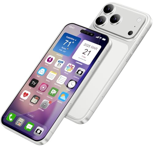 Affichage Téléphone Jouet Faux Téléphone Métallique Modèle Non Fonctionnel Réplique 1:1 Téléphone pour Phone 17 Pro Téléphone Jouet Faux 17Pro Écran Couleur Argent