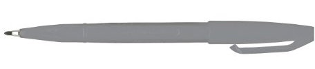 Pentel Arts S520-N Faserschreiber Sign Pen S520, silbergrau