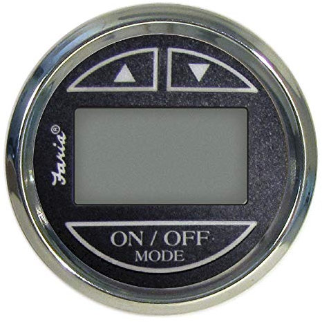 Faria 13750 Chesapeake Stainless Steel Depth Sounder (Transom Mounted Transducer) SN2011-2, Black