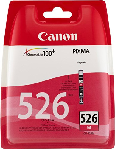 Canon Originaltinte CLI-526 M , Größe Standard, Magenta, Plastikverpackung (alte Version)