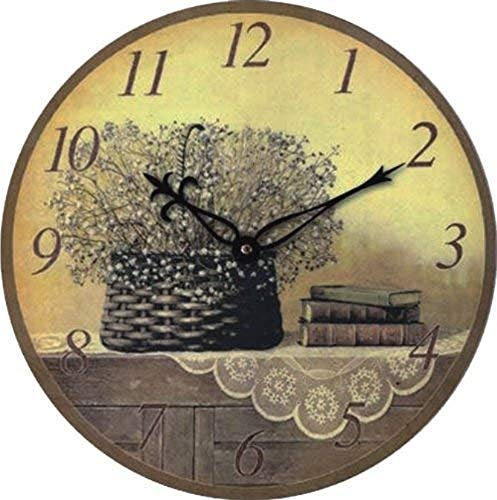 Technoline, WT 1016 Wanduhr, Ø 34cm, Blumenkorb-Design