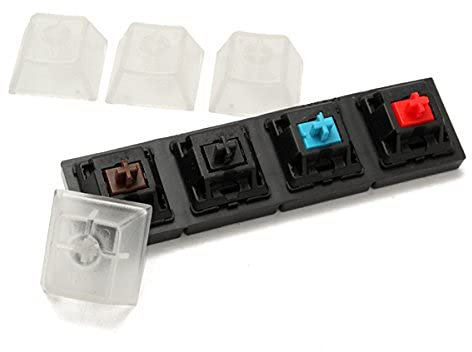 Tutoy Tastiere Meccaniche Interruttore Tester Set 4 Clear Cherry MX Interruttori Marrone Nero Blu Rosso