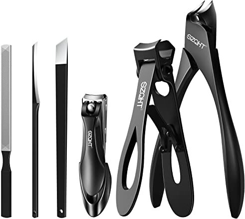 SZQHT Professional Toe Nail Clippers for Thick Nails Cuticle for Ingrown Fingernails Manicure Set Pedicure Kit for Elder