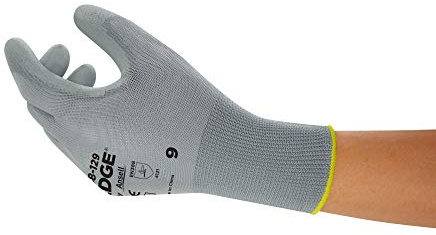 Ansell EDGE 48-129 Arbeitshandschuhe, Vielseitig Einsetzbarer Handschuh, Heimwerker-, Renovierungs- und Mechanik-Arbeiten, Grau, Größe 6 (12 Paar)