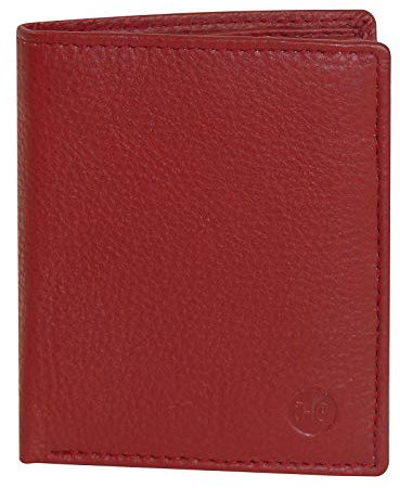 Harrys-Collection kleine handliche Geldbörse weiches Nappa Leder mit RFID Schutz 3 Farben, Farben:rot