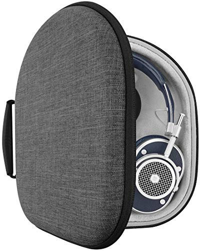 Geekria Shield Headphones Case Compatible with Sony WH-1000XM5, Bose QC Ultra II/Ultra, Soundcore Q20i and More, Replacement Hard Shell Travel Carrying Bag with Cable Storage (Dark Grey)