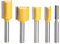 Bestgle 5 Pcs 1/4-Inch Shank Straight Dado Router Bit Set Wood Milling Cutter Woodworking Tools, Cutting Diameter 1/4,3/8,1/2,5/8,3/4,