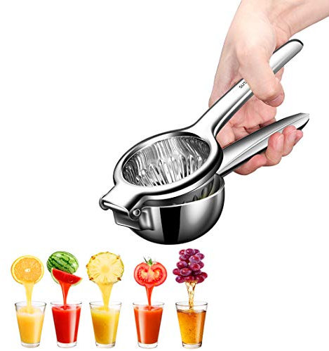 Spremi Limone, Spremiagrumi Limone Lime Manuale in Acciaio Inox di Qualità Premium, Professionale Succo di Limone Pressa, Con tutti gli agrumi, Anti-Corrosione e Lavabile in Lavastoviglie
