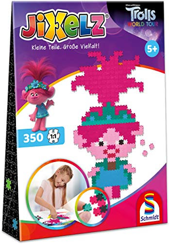 Schmidt Spiele 46108 Jixelz, Trolls, 350 Teile, Kinder-Bastelsets, Kinderpuzzle