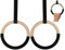 MAMOI® Turnringe Holz - Turnen Ringe Traning für Full Body Workout Calisthenics, Gymnastikringe mit Gurten und Tasche für Indoor