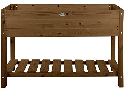 Hochbeet L inkl. Wurzeltuch, braun, Kiefernholz, 118,5 x 40 x 78 cm