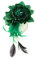 1stk Fascinator Grün Venezianisch Brosche Blumenbroschen Für Damenbekleidung Federbroschen Für Haarspange Federn Retro-schal-clip Ansteckblume Braut Strickjacke Handschuhclip