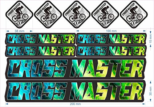 beihaasnatuerlich® Aufkleber Sticker Cross Master - Polizei, Feuerwehr, Police - 11-teiliges Set - Zubehör für Bobbycar, Fahrrad, Laufrad, Bike, Boot, Playmobil, Plakette RC