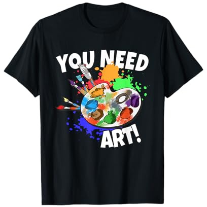Pinceau Et Peinture Artiste Dessinateur Taches De Peinture T-Shirt