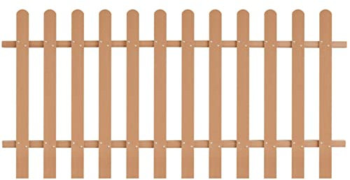 Mogou Lattenzaun, Zaunelemente, Steckzaun, Teichzaun, Zaun Garten, Sicherheitszaun, Gartenzaun, Zäune Für Garten, WPC 200 x 100 cm