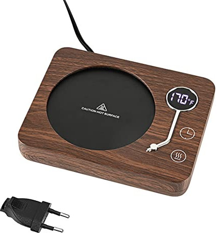 LICHENGTAI Kaffeewärmer Tassenwärmer mit 3 Temperatureinstellungen, USB Kaffeewärmer Teewärmer Multifunktionale Becher Wärmehaltungsplatte Elegante Mug Warmer für Schreibtisch, Zuhause, Büro