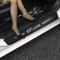 RIDGOEL 4 Pièces St Line Protection Seuil de Porte de Voiture pour Ford Focus Fiesta Mondeo Escape Edge Ecosport Kuga Autocollant en Cuir de Fibre de Carbone Plinthes pour Auto White St-Line