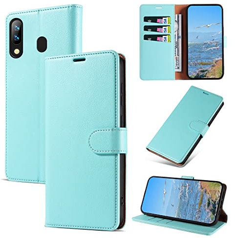 KKEIKO Cover per Huawei P Smart 2019 / Honor 10 Lite, Antiurto Custodia in PU Pelle con Slot per Porta Carte, Magnetico Protettiva Cover per Huawei P Smart 2019 / Honor 10 Lite, Verde