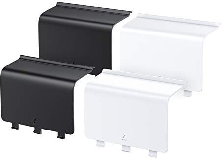 Avorast 4 Pack Battery Back Cover for Xbox Series X/S Controller (2020) [NOT for Xbox One&One S], Replacement Battery Back Shell Covers Compatible with Xbox Series X, Series S Controlle (Black&White)