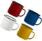 HOLIDYOYO 4er Set Emaille Campingbecher Vintage Wasserbecher Kaffeetassen Milchbecher FüR Zuhause Und Outdoor Bunt