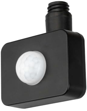 Ledvion Bewegungsmelder PIR Drahtlos Schwarz Deckenmontage IP65 120° | Für Einfahrt Gartenweg Terrasse oder Fassade geeignet und klar auf den Außeneinsatz ausgerichtet