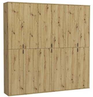 xonox.home - Garderobenkombination Projekt X 3-tlg. Set 183x193x34 cm in Artisan Eiche - Flurmöbel Garderobenschrank Dielenmöbel Eingangsbereich - schöner Blickfang