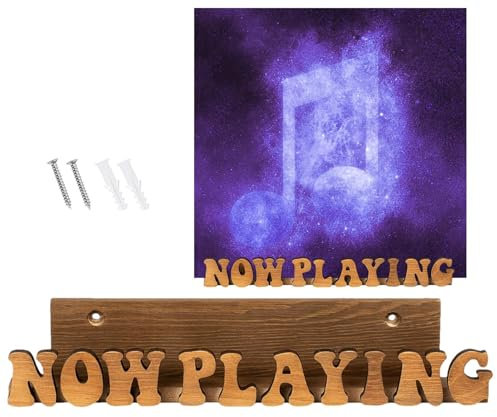 Dmuzsoih Now Playing Plattendisplay,Now Playing Holzständer | Schallplattenständer aus Holz - Plattenständer für Alben, Halterständer, Organizer, Aufbewahrung, Aktenordnerständer, stilvoller