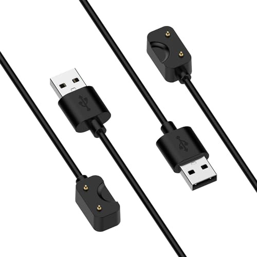Wigento Für Samsung Galaxy Fit 3 Smart Watch Charging Ladekabel USB - A 55cm Schwarz