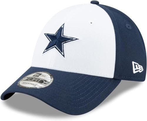 New Era NFL The League 9FORTY Adjustable Hat Cap One Size, Dallas Cowboys - White Navy, Einheitsgr��e