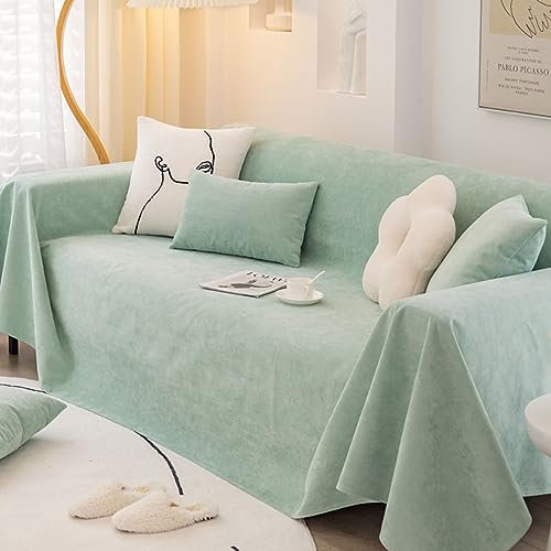 Bishilin Sofabezug Ecksofa 1 Sitzer, Überwurf Sofa Katzenschutz 90x180CM Hellgrün Couchbezug Eckcouch Universal