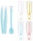 Qneneam 4 Pack Contact Lens Applicator, Contact Lens Remover Tool, Soft Lenses Applicator with Tweezers and Storage Case, Silicone Suction Stick for Safe Handling, Ideal for Travel & Daily Use