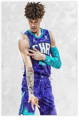 GJHTQLP LaMelo Ball (2) Leinwand-Poster, Wandkunst, Dekordruck, Bild Gemälde für Wohnzimmer, Schlafzimmer, Dekoration, 40 x 60 cm