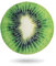Quantum Interior by Maxland Kiwi Frucht Stuhlkissen, rund, 38 cm, Velours, Früchte Design (Kiwi)