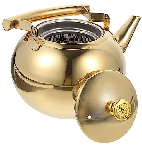 PAMINGONO Teekessel Mit Filter Wasserkocher Für Induktionsherde Gasherde Und Elektroherde Leicht Zu Reinigen Und Für Teeliebhaber