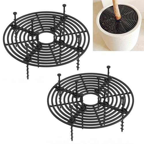 Cisolen 2 rejillas protectoras para macetas, 30 cm, protección para plantas, para gatos, protección para plantas, protección para macetas