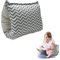 CZlinOduMMX Weich Baby Stillkissen, Gemütliche Ministillkissen Baby, Streifen Stillen Armkissen, Baumwolle Breastfeeding Pillow für unterwegs Stillmuff Baumwolle Reisestillkissen(Grau-Streifen)