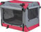 Foxdevil by xonic® Faltbare Hundebox/Katzenbox für mittelgroße Tiere – Hundetransportbox Auto und Zuhause – Transportbox Hund – Hundebox Auto Kofferraum (Rot, L)