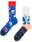 Dedoles Socken Unisex Damen Herren & Kinder Baumwolle viele lustige Designs Fussball Fahrrad Pferde Geschenk links rechts verschieden, Farbe: Blau, Motiv: USA, Gr. 35-38