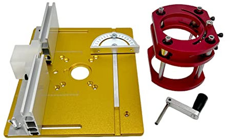 Table élévatrice pour défonceuse – Plaque d'insertion en aluminium de 65 mm de diamètre pour le travail du bois, haute précision pour la découpe et la gravure – Compatible avec les moteurs et tables