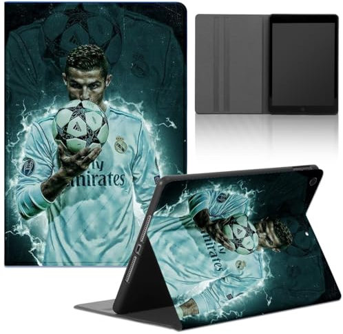 Funda para Samsung Galaxy Tab A8 10,5 2022/2021 SM-X200/X205, Cárcasa TPU Silicona con Cool Estrella del Fútbol 7 Soccer Diseño PU Cuero Flip con Función de Soporte Cubierta Protectora Cover, Fútbol