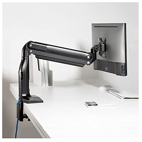 SaryEdge Monitorarme, Einzelmonitorständer, Gasfeder-Monitor-Tischhalterung mit Zwei USB-Anschlüssen, schwere Monitorhalterung für 17- bis 49-Zoll-Bildschirme, hält bis zu 39(