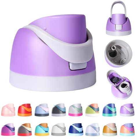 Ruzky Replacement Lid for Owala Freesip, Compatible with Owala Cup 16oz 24oz 32oz 40oz, One Button Water Bottle Top Lid Replacement Accessory, Leakproof, BPA-Free (Purple)