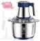 Hachoir à viande électrique,5L Coupe-légumes multifonction en acier inoxydable Avec 6 lames et patins,5 vitesses,Bruit -36 dB,Convient pour la viande, les fruits, les haricots