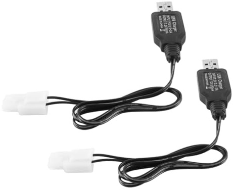 Enwye 2Pcs 7.2V Battery Charger USB To KET-2P Pl-ug, Suitable for Batteries Of Various Remote-controlled Toys Such As Cars, Planes, and Boats.