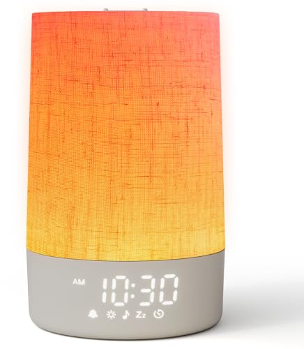 Foryond Tageslichtwecker mit 30 Naturgeräuschen,Wecker mit Licht Sonnenaufgang,Dimmbar Nachttischlampe,Lichtwecker Einschlafshilfe und Timer,Geschenke für Mutter und Vater, Frauen und Männer 1 Pack