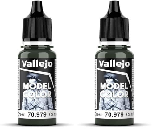 Vallejo Model Color 17 ml Acrylic Paint - German Cam Dark Green (Pack of 2)